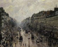 Pissarro, Camille - Boulevard Montmartre, Foggy Morning
